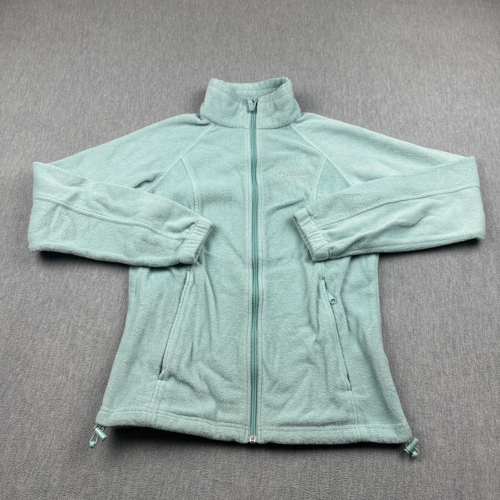 Columbia Sweater Womens Small Green Benton Springs Full Zip Fleece‎ Outdoor